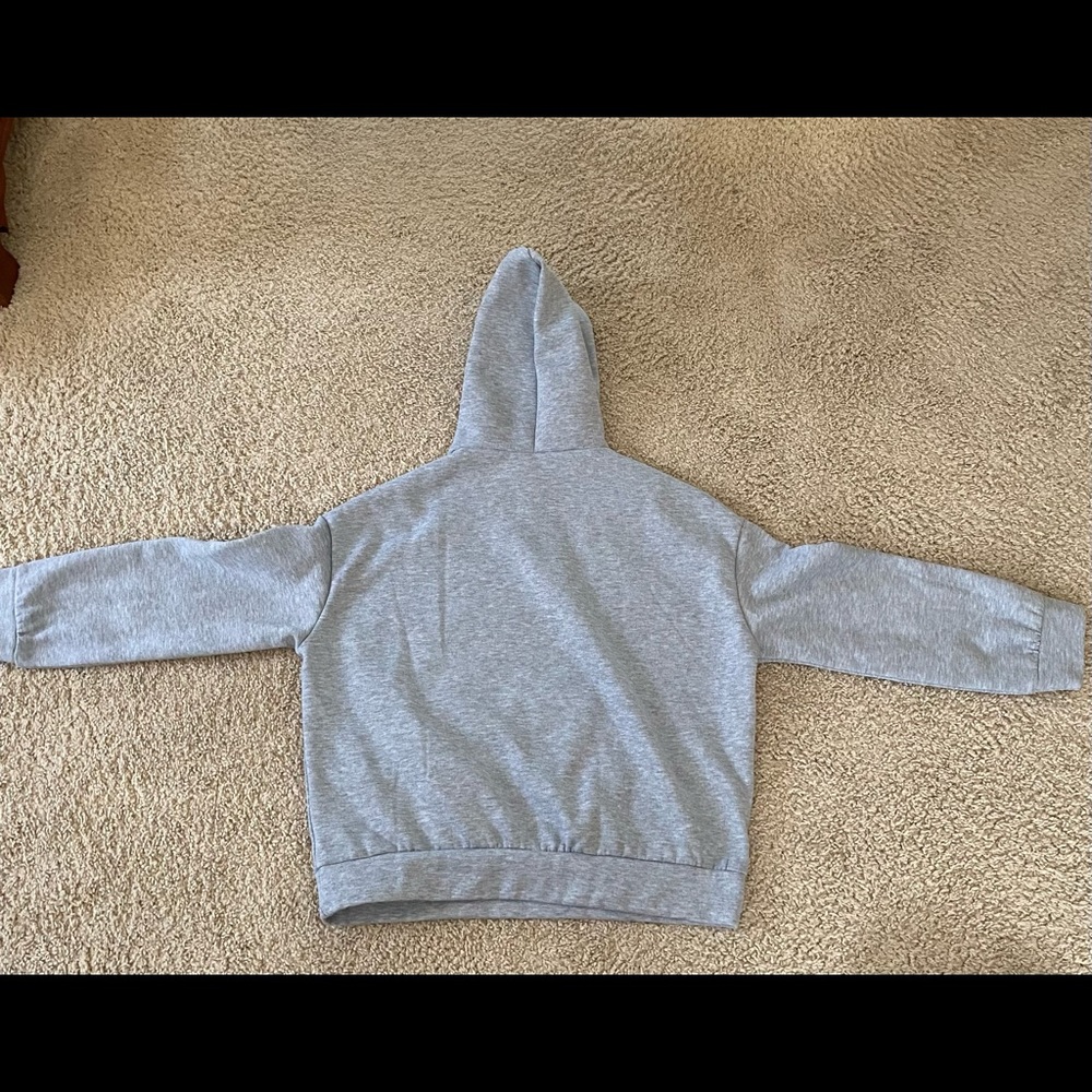 Gray Sweatshirt with soft material in the inside.